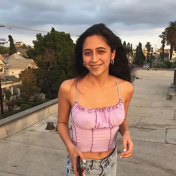 Lavender Crop Top - Picture 2 of 3